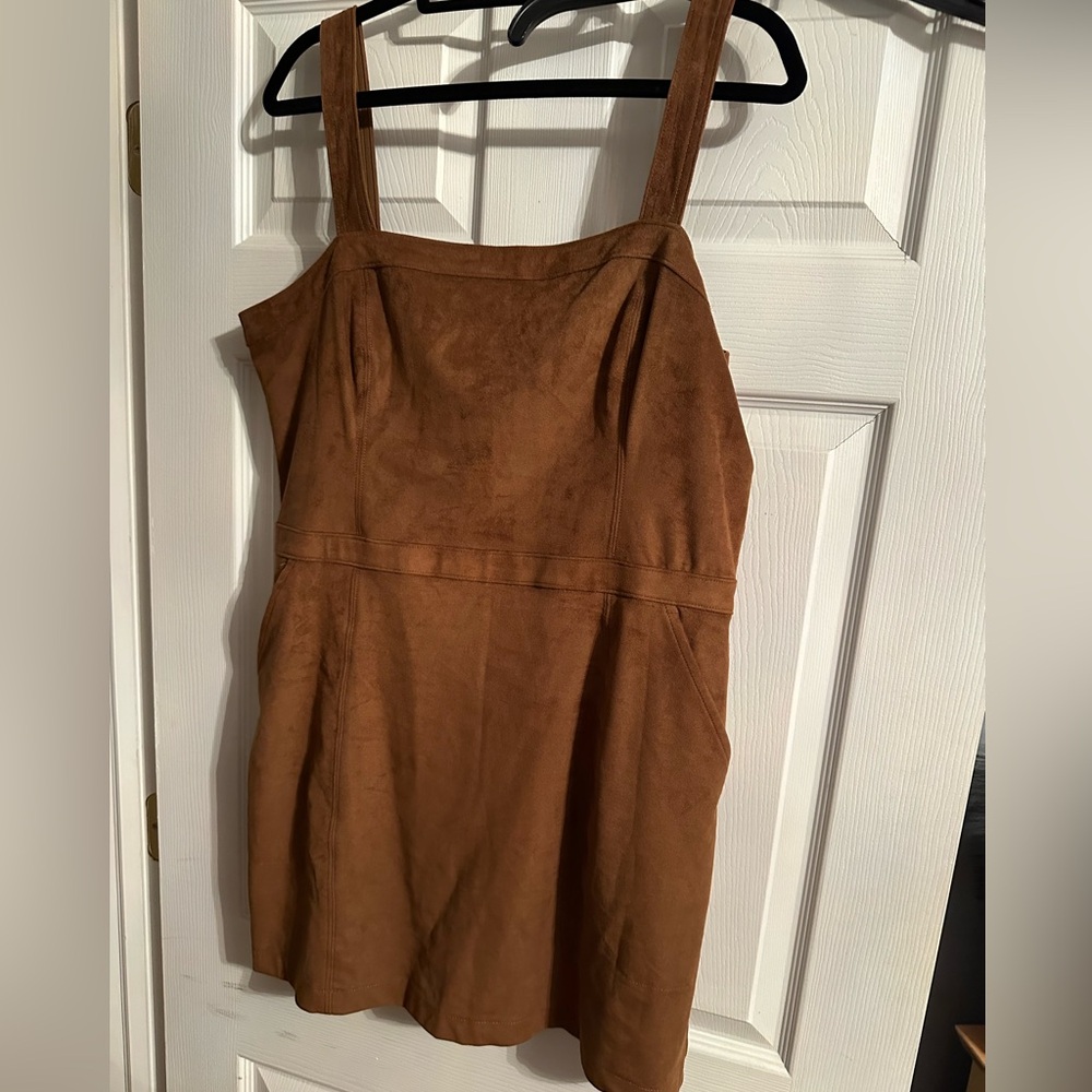 Brown suede dress